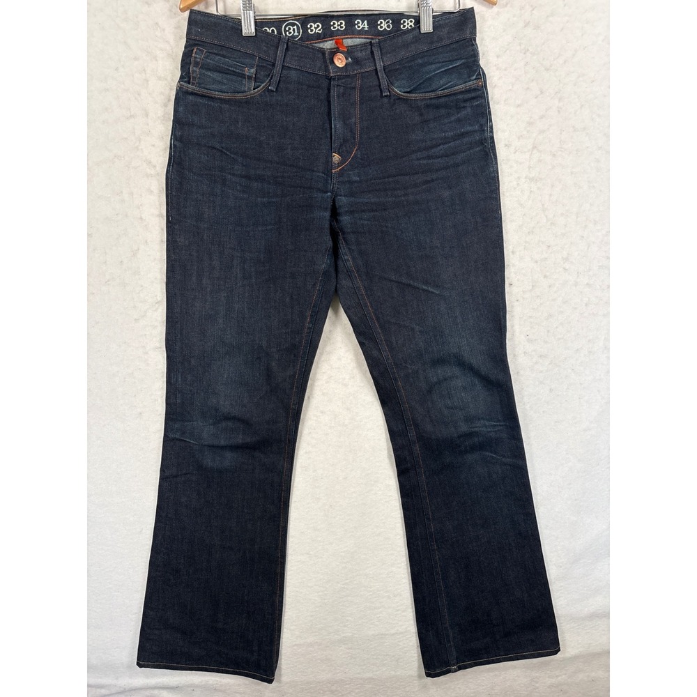 Earnest Sewn Hutch 107 Lot 725 Dark Wash Indigo Denim Jeans Mens 31 USA Made